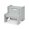 MELISSA & DOUG KIDS FURNITURE WOODEN STEP STOOL - GRAY New