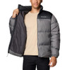 208686 Columbia Mens Puffect Iii Jacket City Gray Black M