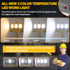 NORDIC HYGGE 31000 LUMEN LED WORK LIGHTS 3 HEAD INDIVIDUAL SWITCH - BLK/YELLOW