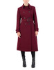 COLE HAAN WOMEN'S SIGNATURE SLICK WOOL BLEND TRENCH COAT - SIZE 6 - BORDEAUX