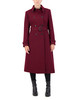 COLE HAAN WOMEN'S SIGNATURE SLICK WOOL BLEND TRENCH COAT - SIZE 6 - BORDEAUX