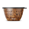 S’WELL STAINLES STEEL 64OZ SALAD BOWL KIT - TEAKWOOD FINISH - TEAKWOOD New