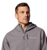 COLUMBIA MEN'S ASCENDER II HOODED SOFTSHELL JACKET - SIZE MEN S CITY GRAY