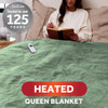 Sage Green Color Sunbeam Royal Ultra Fleece Heated Electric Blanket