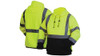 Pyramex Safety Pullover Sweatshirt With Black Bottom Hi Vis Lime MEN L New