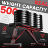 PASYOU ADJUSTABLE WEIGHT BENCH FULL BODY WORKOUT STRENGTH TRAINING - BLACK/RED