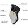 TOUGHBUILT GELFIT GRIP THIGH SUPPORT STABILIZATION KNEE Pads KP-G3R White/Black