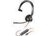 Poly Blackwire 3310 Monaural Microsoft Teams Certified USB-C Headset +USB-C/A
