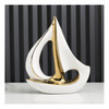 Modern Art Decoration Statue,Sailing Ship Decoration Sculpture WhiteMiddle
