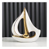Modern Art Decoration Statue,Sailing Ship Decoration Sculpture WhiteMiddle