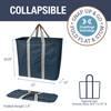CLEVERMADE COLLAPSIBLE LAUNDRY TOTE - NAVY NOIR