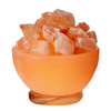 HIMALYAN GLOW MASSAGE BOWL LAMP CLASSIC WOOD BASE - CRYSTAL SALT LAMP(ORANGE)