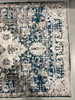 KATHY IRELAND 27" X 45" INCHES FLANNEL WASHABLE RUG LATEX BACK - BLUE HERITAGE New