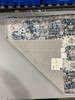 KATHY IRELAND 27" X 45" INCHES FLANNEL WASHABLE RUG LATEX BACK - BLUE HERITAGE New