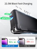 JOYFAR PORTABLE CHARGER, BUILT-IN USB-C CABLE & PLUG, 10,000MAH, 5V/4.5A - BLACK