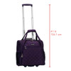 Rockland Melrose Upright Wheeled Underseater Carry-On Luggage, Purple 15"