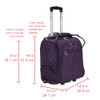 Rockland Melrose Upright Wheeled Underseater Carry-On Luggage, Purple 15"