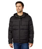 532SP839-001 COLE HAAN MEN'S HOODED NYLON PUFFER JACKET - MEN M - BLACK New