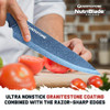 GRANITESTONE NUTRIBLADE 6-PIECE STEAK KNIVES SET BY GRANITESTONE - BLUE New