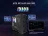 SAMA S41 Mid-Tower PC Case, 4 x 120mm ARGB Fans, Pre-Installed ARGB HUB, 4mm