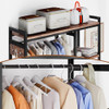 ZERDER CLOTHES RACK HEAVY DUTY GARMENT RACK FOR CLOTHES ZER-010 - RUSTIC BROWN