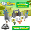 Tile Town Jurassic World Gate Escape Magnetic Tiles Set, 84 Pieces