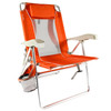 KIJARO COAST TIDAL WAVE CHAIR 5 POSITION TALL BACK -WHEELED FJI SUNSET ORANGE New
