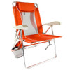 KIJARO COAST TIDAL WAVE CHAIR 5 POSITION TALL BACK -WHEELED FJI SUNSET ORANGE New