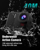 TIMNUT 4K60FPS WATERPROOF ACTION CAMERA BARE METAL UNDERWATER 10M - BLACK
