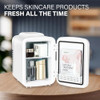 YSSOA Portable Mini Fridge, 4L Cooler/Warmer Compact Refrigerators - White
