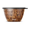 S’WELL STAINLESS STEEL 64OZ SALAD BOWL KIT, TEAKWOOD, 2OZ COMP., REMOVABLE TRAY