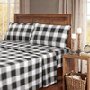 KATHY IRELAND 100% TURKISH COTTON FLANNEL SHEET SET - KING - GINGHAM PLAID New