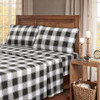 KATHY IRELAND 100% TURKISH COTTON FLANNEL SHEET SET - KING - GINGHAM PLAID New