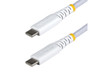 StarTech.com 6ft (1.8m) White USB-C Charging Cable, 60W (3A) PD, Dual-Layer