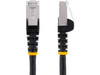 StarTech 2ft CAT6a Ethernet Cable Black Low Smoke Zero Halogen LSZH 10 GbE 100W