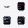 For Parts: APPLE WATCH SERIES 7 GPS CELLULAR 41MM BLUE ALUMINUM CASE CRACKED SCREEN/LCD
