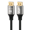 MVTV 1.5M DISPLAYPORT TO DISPLAYPORT CABLE HDR 1.4 MALE TO MALE 8K - BLACK/GRAY