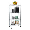 MIND READER STORAGE SHELVES GARAGE WHEELS MET4TWHEEL-SILVER - SILVER