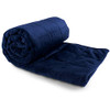HUG BUD WEIGHTED BLANKET 41" X 60" - 7-lbs, No Duvet Cover Required - NAVY