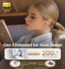 KING LUCKY CLIP-ON EARBUDS GEN 3 OPEN-EAR WIRELESS BLUETOOTH 6.0 - PEARL WHITE