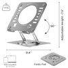 UNCAGED ERGONOMICS SWIVEL LAPTOP STAND FOR ADJUSTABLE COMPUTER IPAD - SILVER