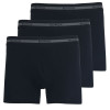 BLU ROCK MEN'S COTTON FLEX STRETCH BOXER BRIEFS,3 PACK, SIZE XL - BLACK New