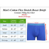 BLU ROCK MEN'S COTTON FLEX STRETCH BOXER BRIEFS,3 PACK, SIZE XL - BLACK New
