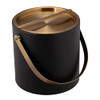 Kraftware SANTA BARBARA 3QT ICE BUCKET, GOLD ARCH HANDLE, BRIDGE, 60027 - BLACK