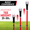 FRANKLIN SPORTS MLB ADJUST-A-HIT T-BALL SET, 5-18 YEARS, RED/BLUE