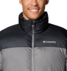 2086861023 COLUMBIA MEN'S PUFFECT III JACKET SIZE 2XL CITY GRAY/BLACK New