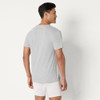 ESSENTIALS MEN'S SLIM FIT BREATHABLE COTTON CREW NECK M - M.GRAY/WHITE