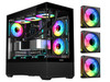 SAMA SV02 ATX Computer Gaming PC Case Mid Tower Black with 3 ARGB Fans