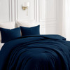 KATHY IRELAND WAFFLE DOWN ALTERNATIVE COMFORTER SET, KING 3 PIECE SET - NAVY