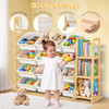 ETITLLY KIDS TOY STORAGE ORGANIZER BOOKSHELF WOODEN SHELF 49.5*31.7*14IN - WHITE